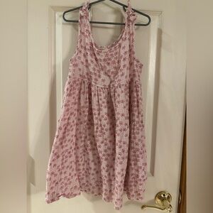Charming Pink Floral Kids Dress